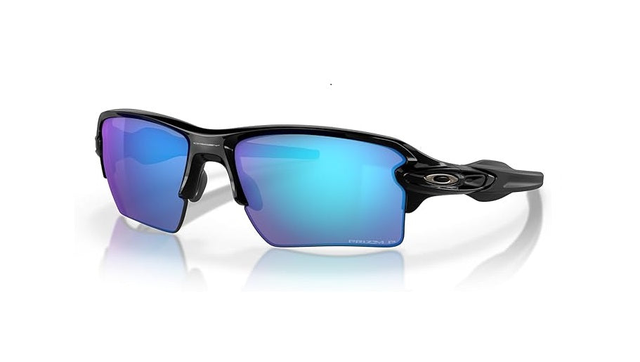 OAKLEY FLAK 2.0 XL SUNGLASSES / POLISHED BLACK / PRIZM SAPPHIRE IRIDIUM POLARIZED / SKU 009188-F7