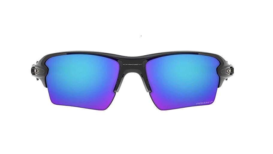 OAKLEY FLAK 2.0 XL SUNGLASSES / POLISHED BLACK / PRIZM SAPPHIRE IRIDIUM POLARIZED / SKU 009188-F7