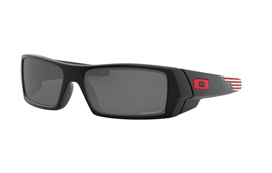 OAKLEY GASCAN SUNGLASSES / MATTE BLACK / USA FLAG / AMERICAN HERITAGE / PRIZM BLACK POLARIZED / SKU 009014-63  0