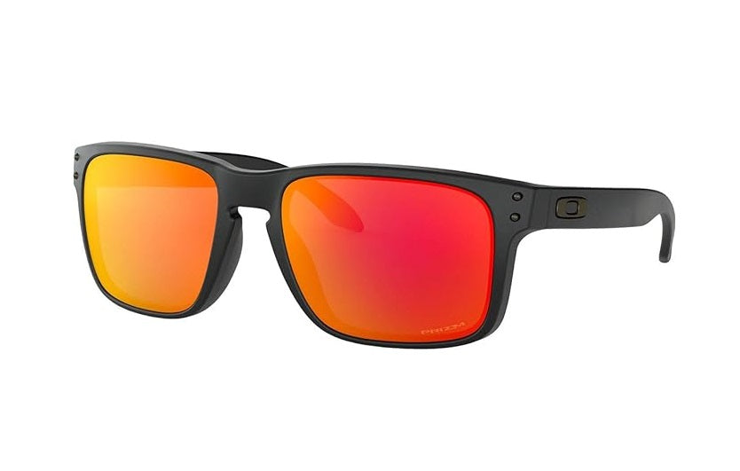 OAKLEY HOLBROOK SUNGLASSES / MATTE BLACK / PRIZM RUBY / SKU 009102-E2