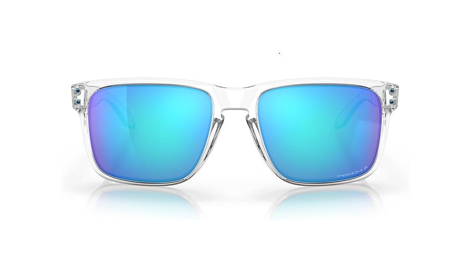 OAKLEY HOLBROOK XL SUNGLASSES / POLISHED CLEAR / PRIZM SAPPHIRE IRIDIUM POLARIZED / SKU 009417-07